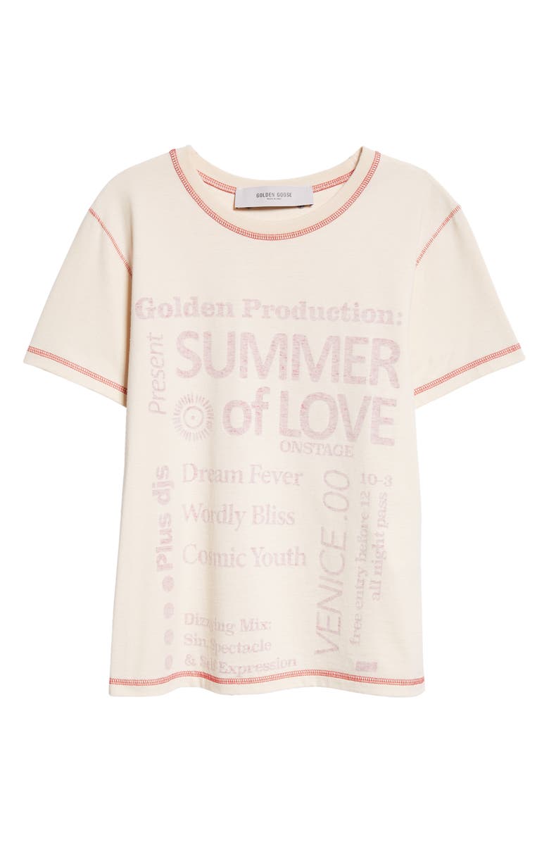 Golden Goose Journey Slim Fit Graphic T-Shirt, Alternate, color, Shortbread/ Haute Red