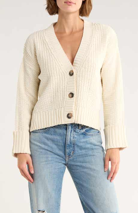 Vigoss Roll Cuff Stitch Cardigan
