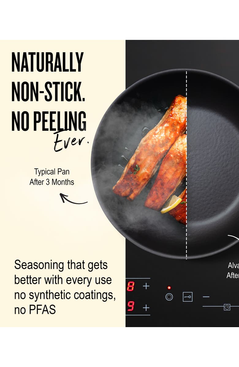 Alva Artist Carbon Steel Frying Pan Set, Alternate, color, Black