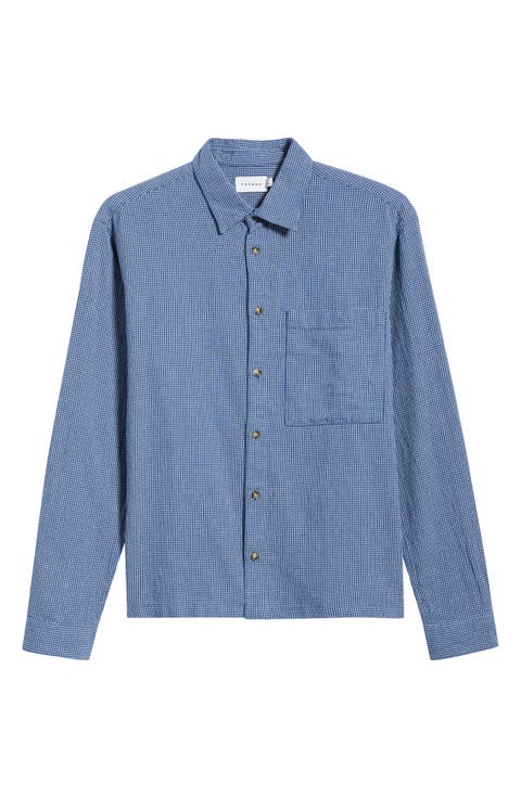 Check Relaxed Fit Cotton Flannel Button-Up Shirt