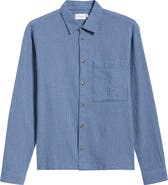 Topman Check Relaxed Fit Cotton Flannel Button-Up Shirt