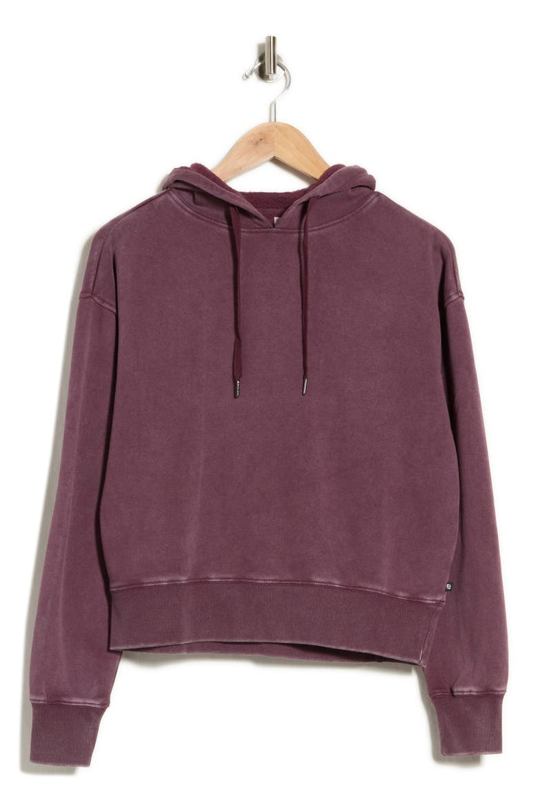 Marin Oversize Fleece Hoodie, Alternate, color, WINETASTING