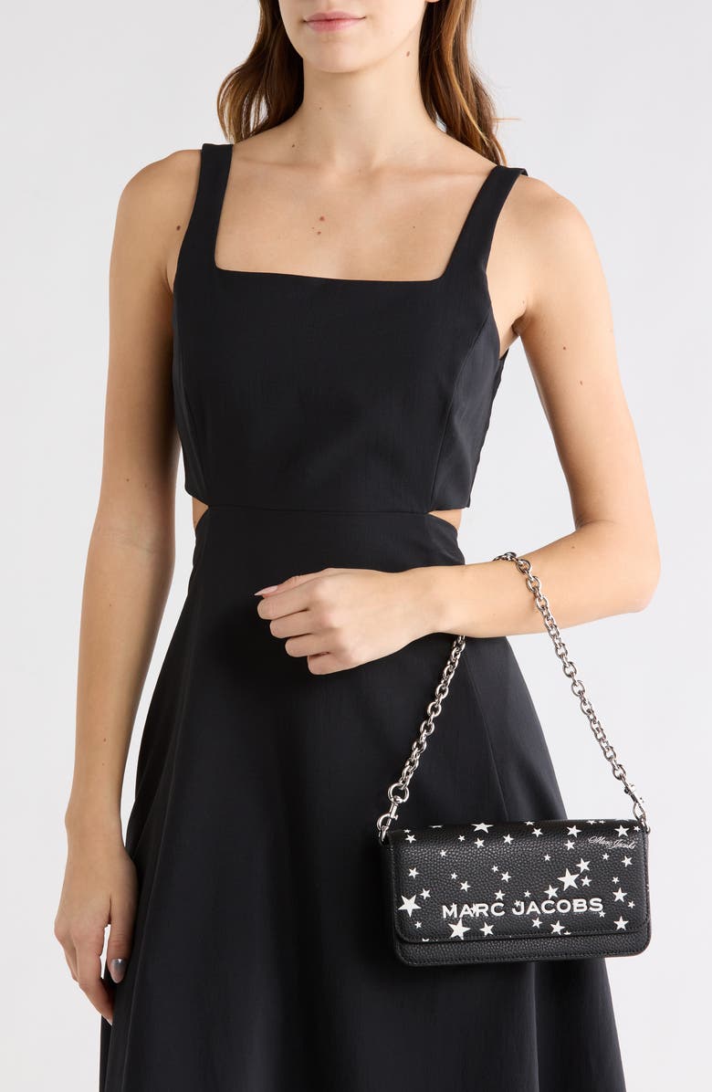 Marc Jacobs Star Print Bold Mini Crossbody Bag, Alternate, color, Black Multi