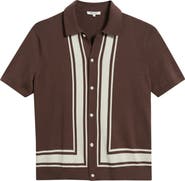 Madewell Border Stripe Short Sleeve Cotton Sweater Shirt