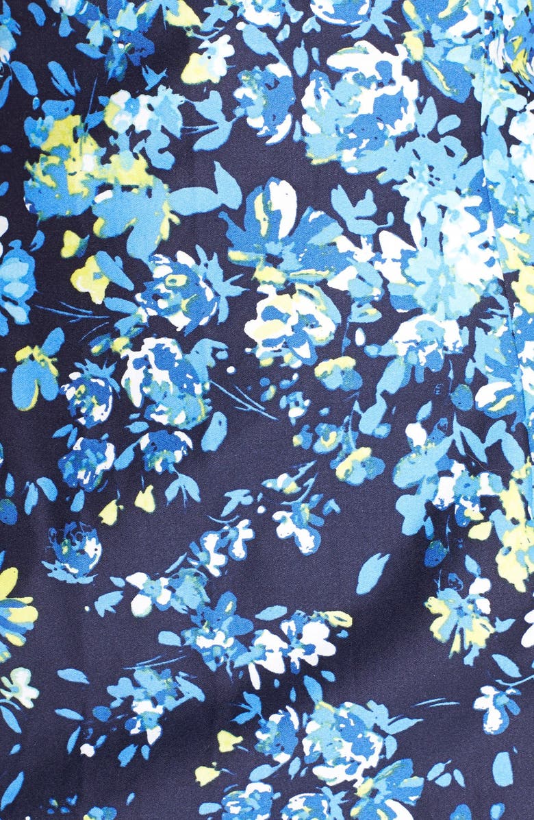 Chetta B Floral Print Stretch Cotton Sheath Dress, Alternate, color, 