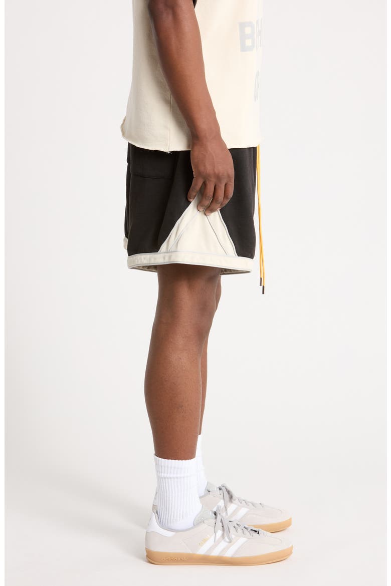 Warm Up Shorts, Alternate, color, VINTAGE BLACK/ CREAM
