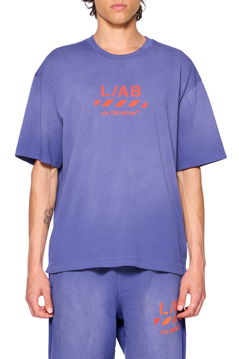 Diag Garment Wash Graphic T-Shirt, Main, color, BLUE