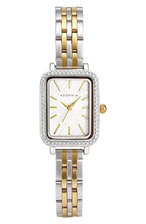 Hudson Two Tone Mother of Pearl Bracelet Watch, 21mm x 27mm