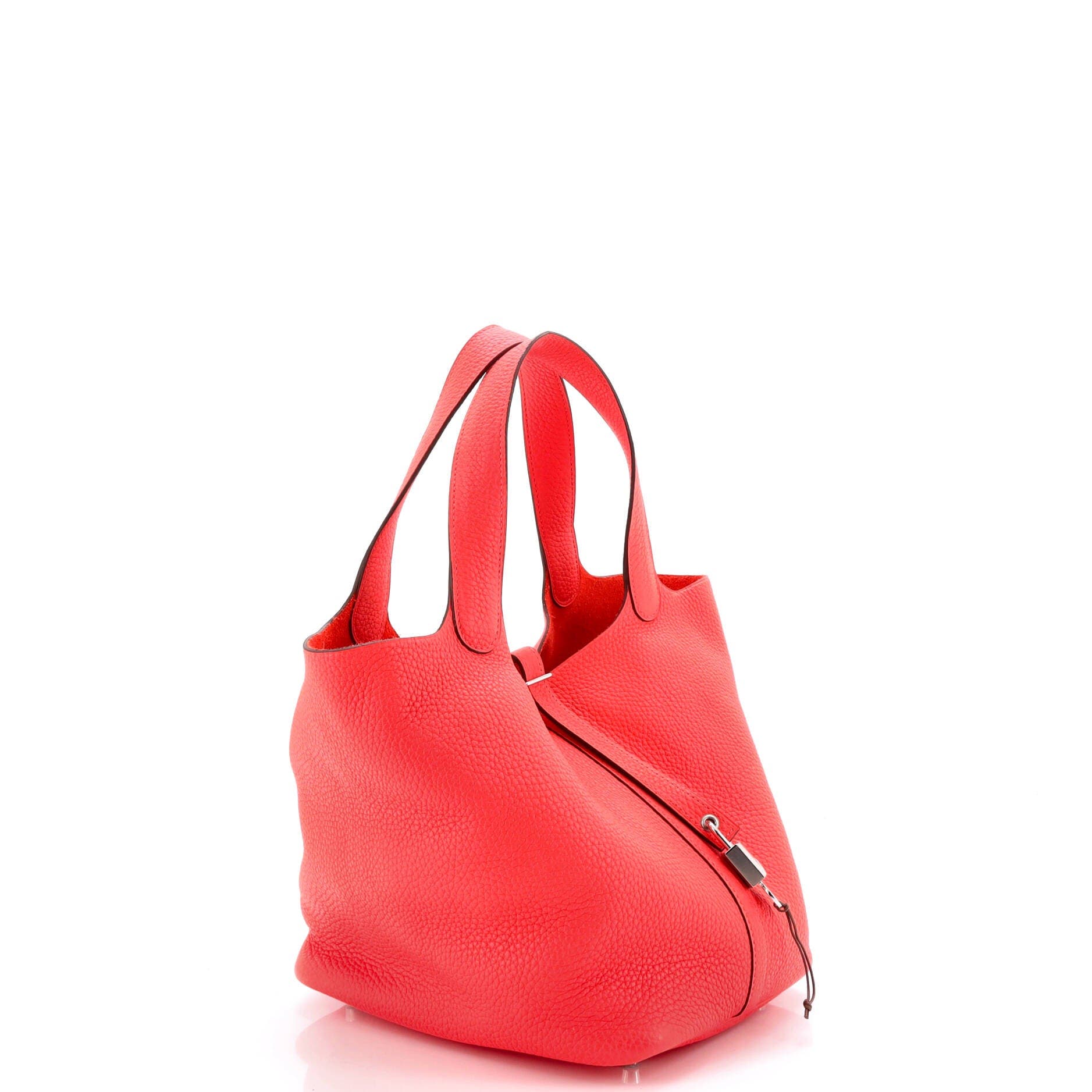 Pre-Owned Hermes Picotin Lock Bag Clemence MM, Alternate, color, Rose Texas