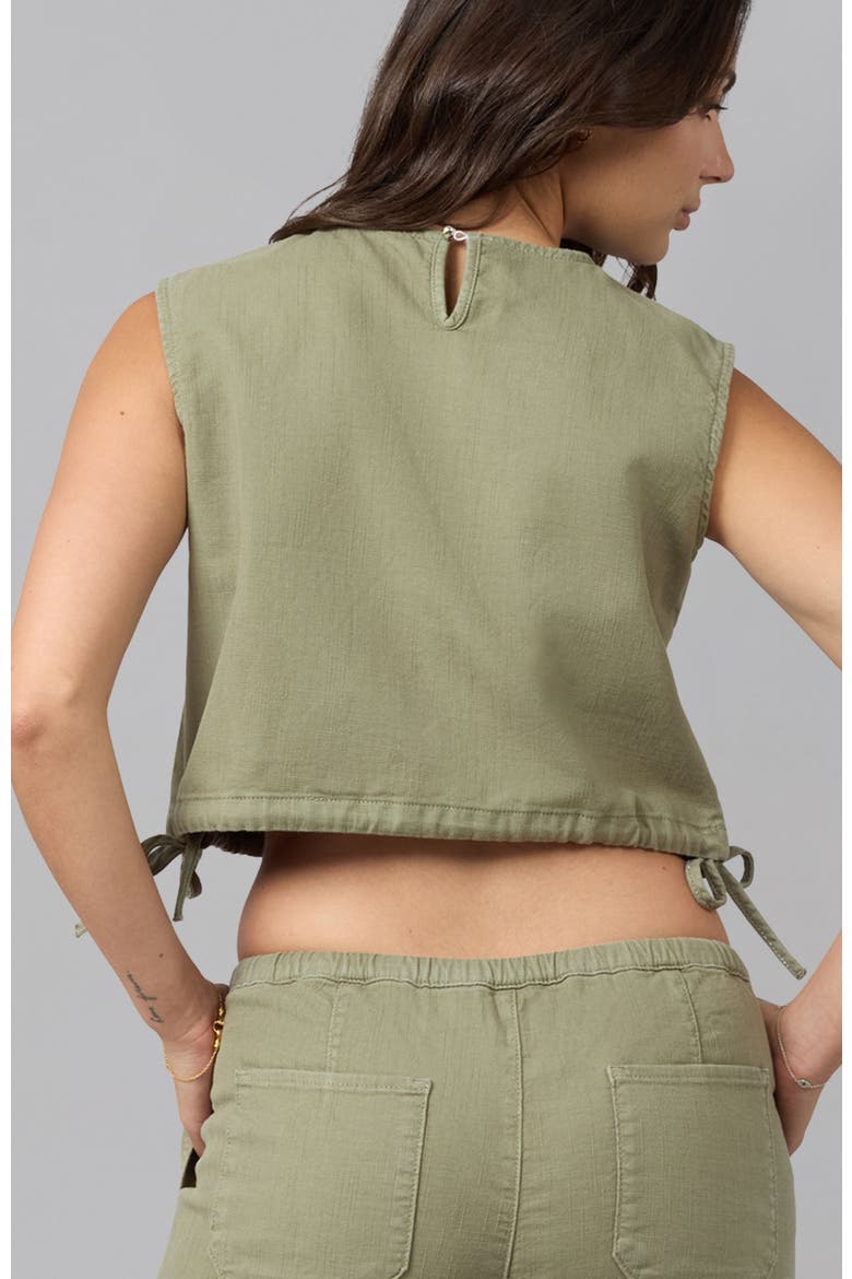 Liel Cotton Twill Top, Alternate, color, WORN SAGE