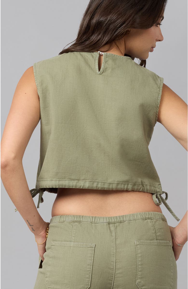 Lola Denim Liel Cotton Twill Top, Alternate, color, Worn Sage