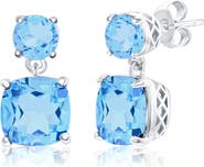 SIMONA Sterling Silver Semiprecious Stone Drop Earrings