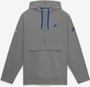 Nike Men's Nike Gray Buffalo Bills Sideline Broken Rules Alternate Anorak Half-Zip Hooded Jacket