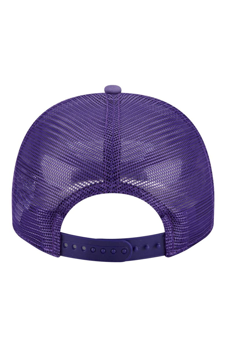 New Era Men's New Era Purple Los Angeles Lakers Faded Foam Front 9FIFTY A-Frame Adjustable Trucker Hat, Alternate, color, Purple