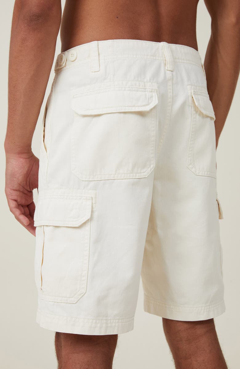 Cotton On Tactical Cotton Cargo Shorts, Alternate, color, Ecru