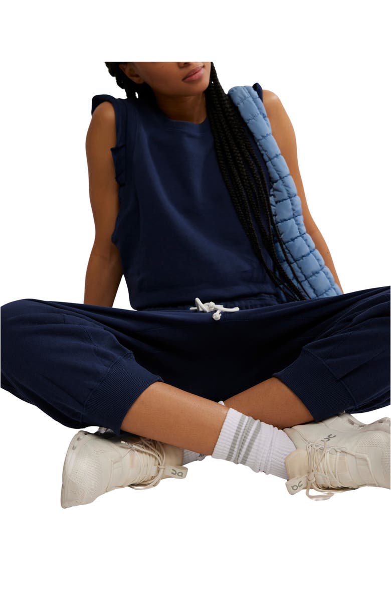 Free People FP Movement Flutter Crop Joggers, Alternate, color, Navy