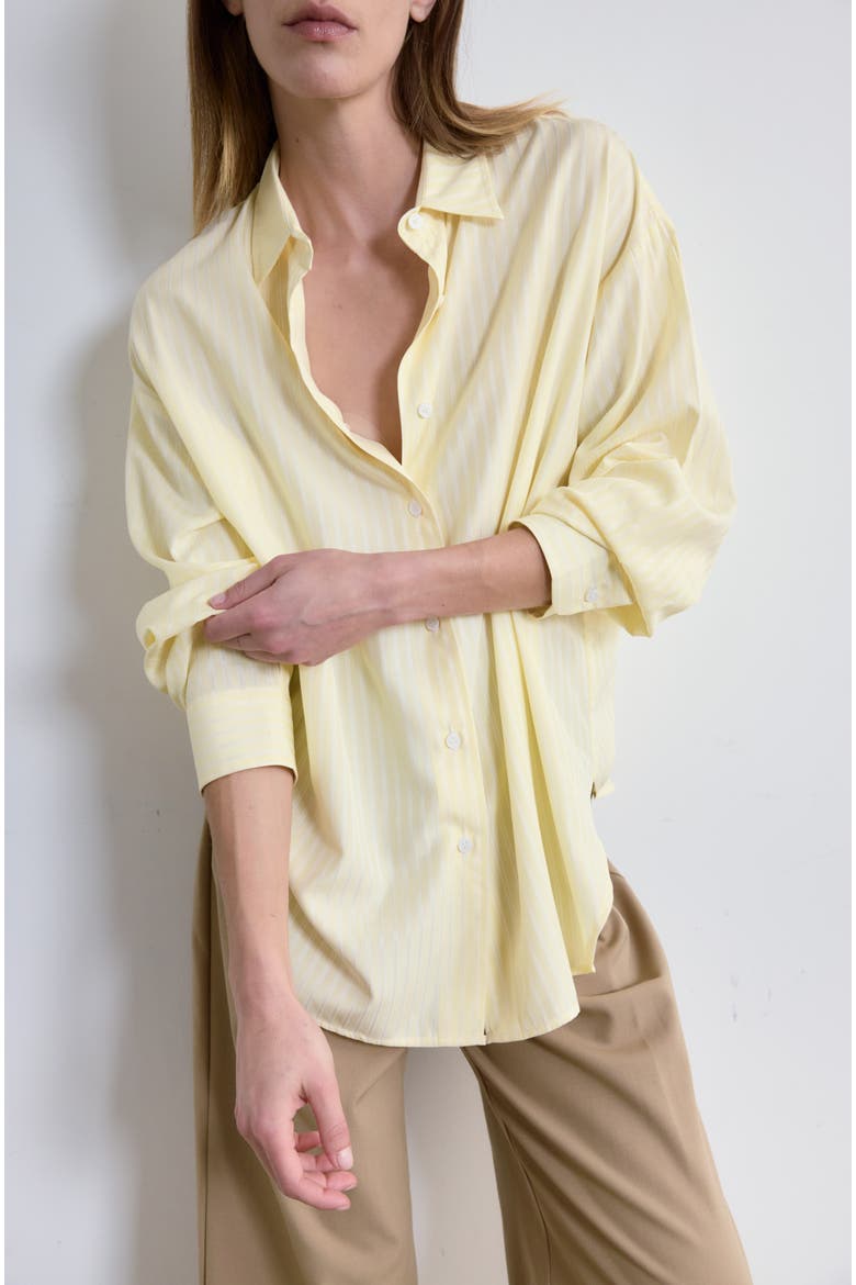 Oversized Shirt, Alternate, color, Yellow Stripe
