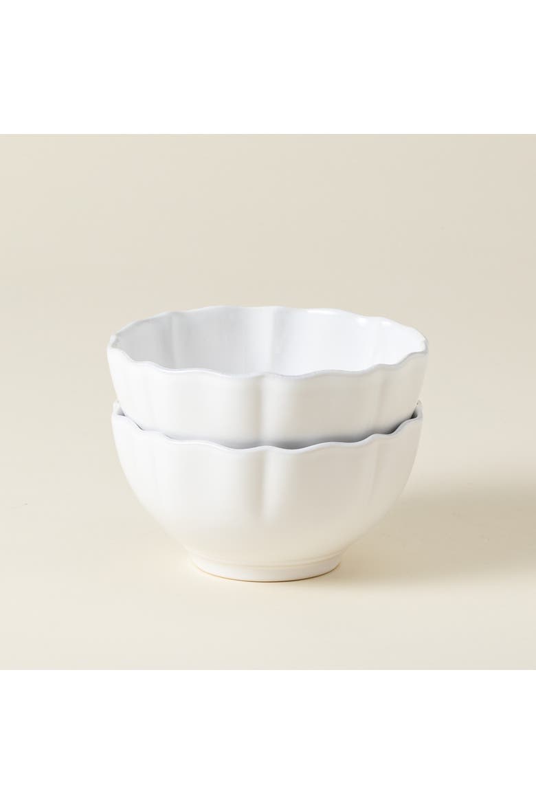 Rosa Set/6 cereal bowls, Alternate, color, White