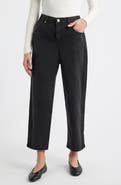 CITY BLUES High Waist Ankle Barrel Jeans