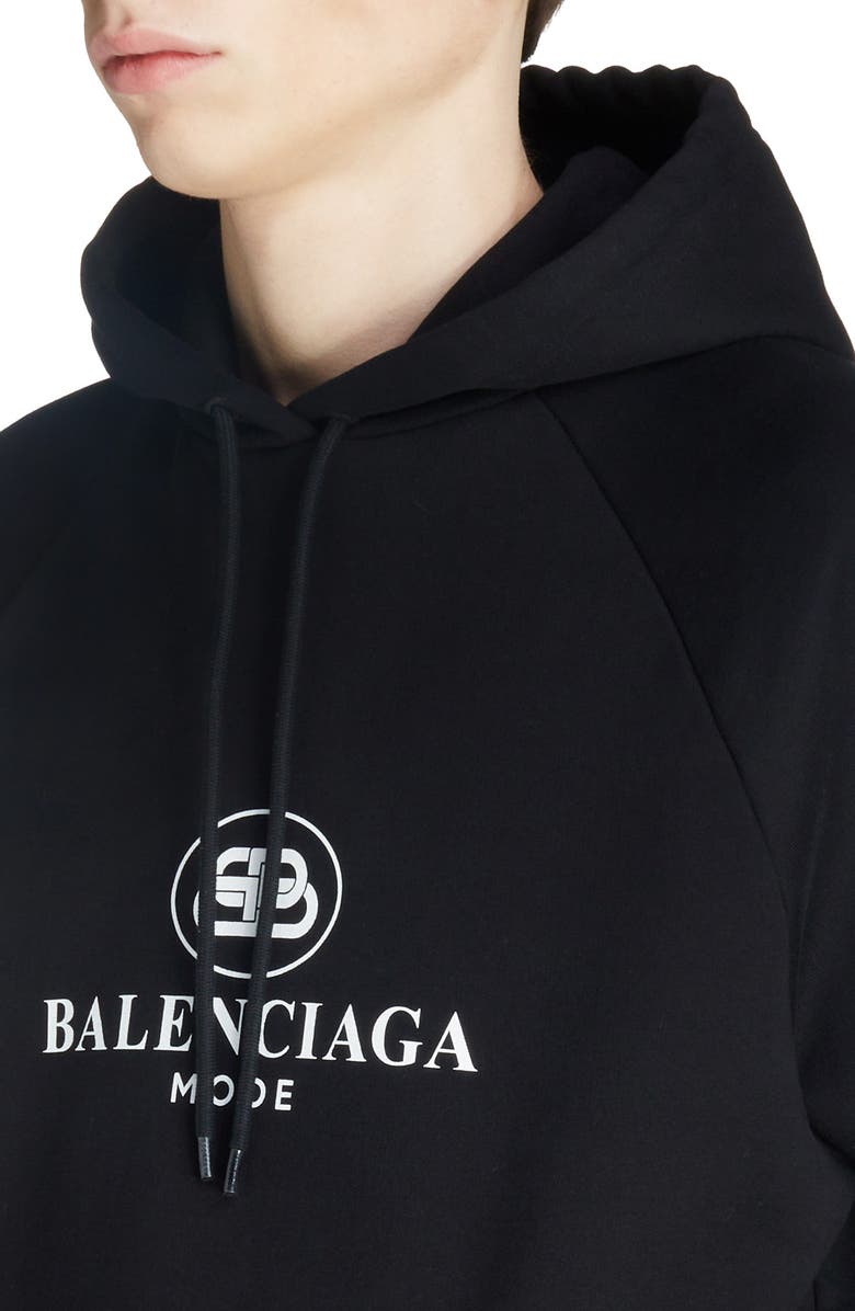 Balenciaga BB Mode Hooded Sweatshirt, Alternate, color, 