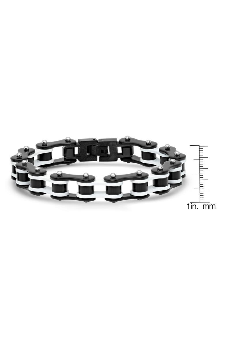 HMY JEWELRY Men's Two-Tone Bike Chain Bracelet, Alternate, color,
