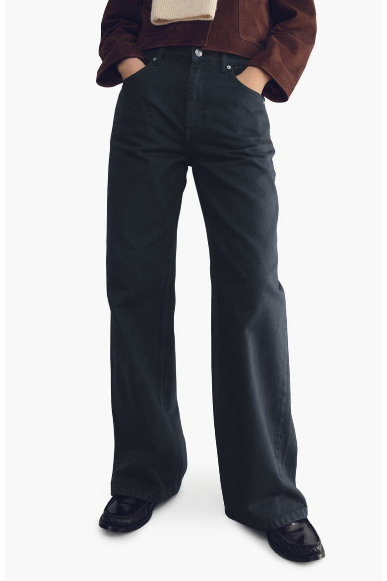 Mid Rise Straight Leg Jeans, Main, color, CHARCOAL