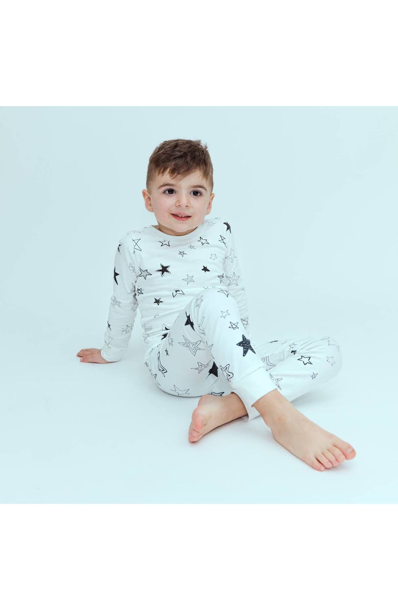 Norani Kids Organic Two-Piece Pajama Set in Stars, Alternate, color, Stars