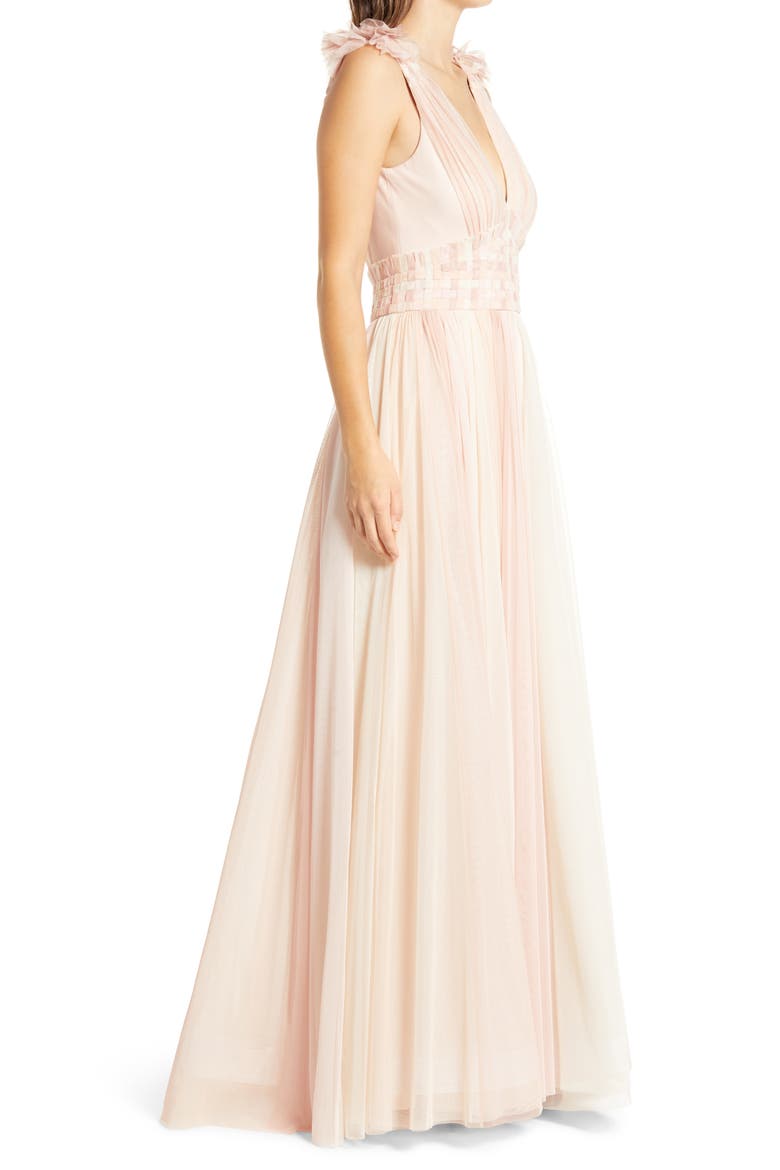 Sleeveless Tulle Gown, Alternate, color, PALE PINK/ MULTI