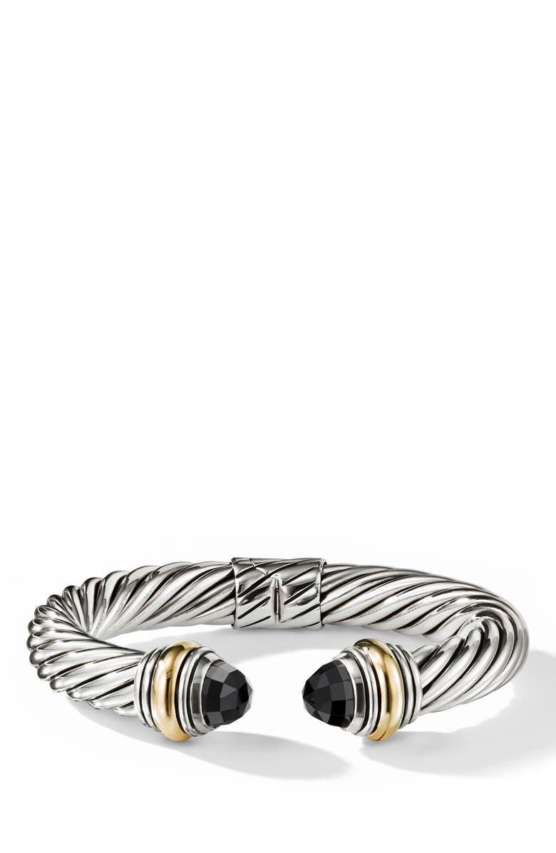 David Yurman Classic Cable Bracelet in Sterling Silver with 14K Yellow Gold, 10mm, Main, color,