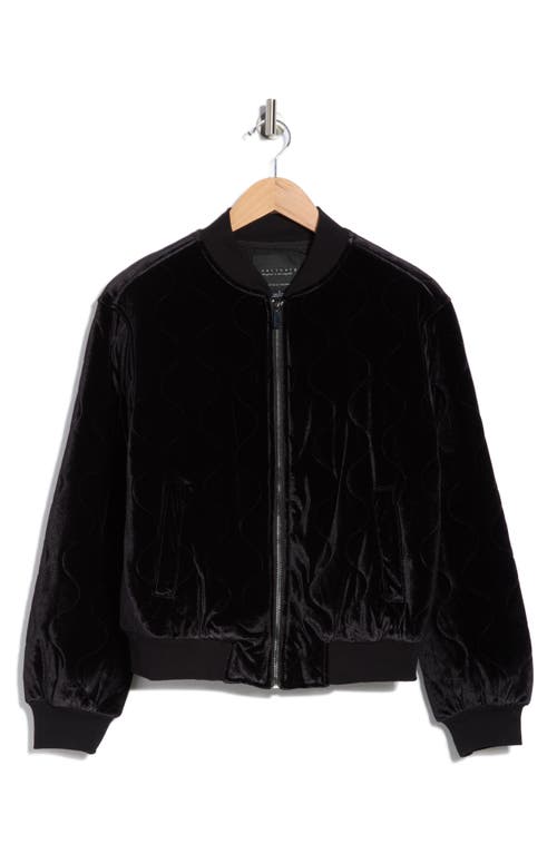 Sanctuary Velvet Bomber Jacket In Black