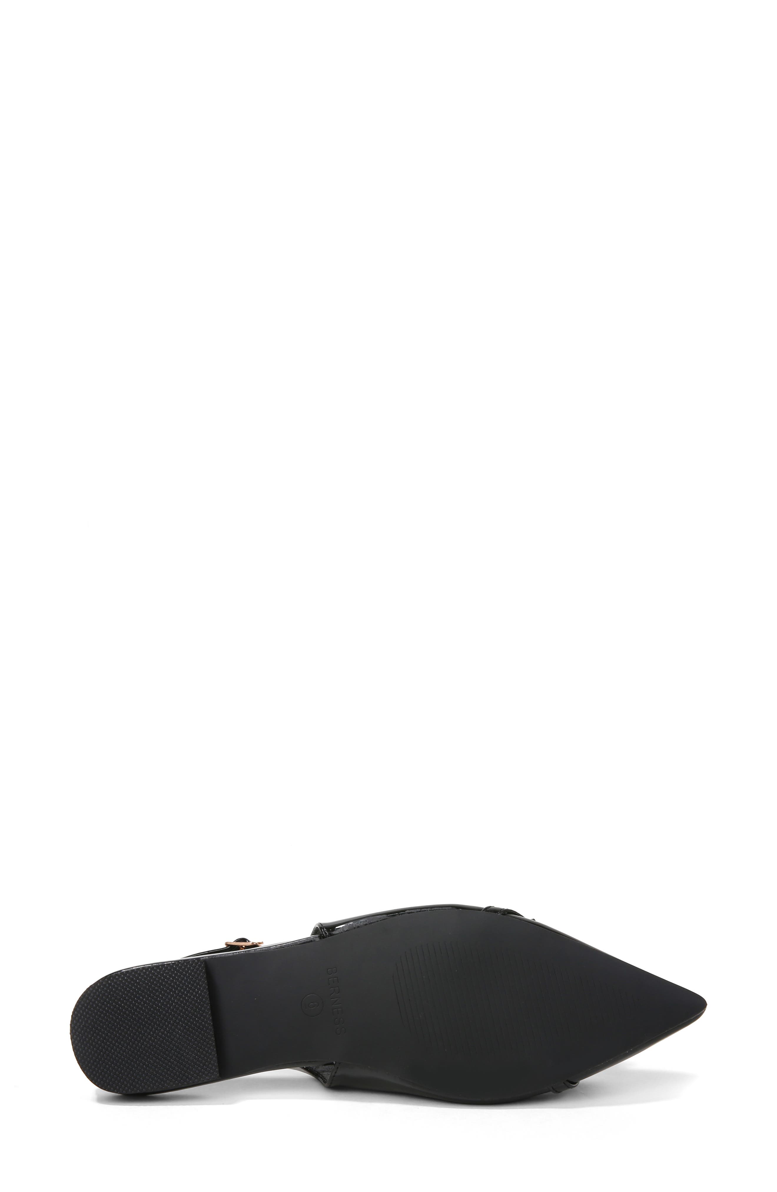 Chantal Pointed Toe Slingback Flat, Alternate, color, BLACK