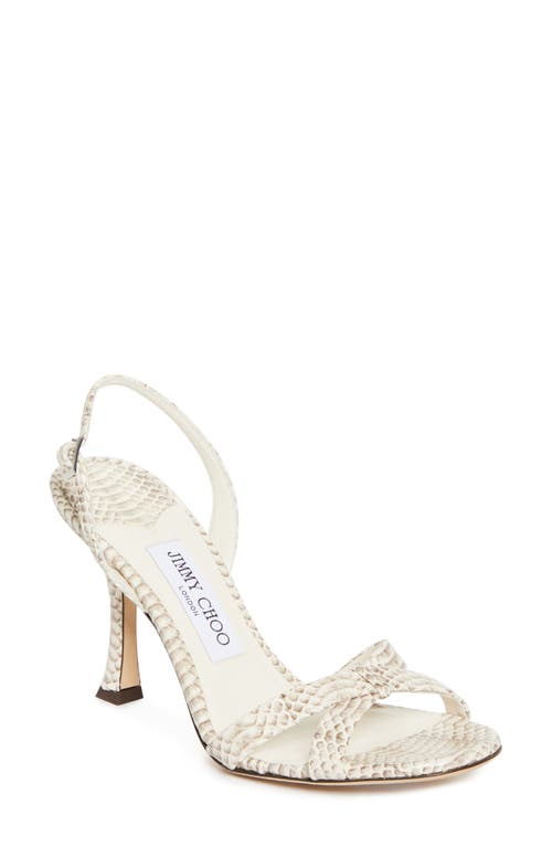 Jimmy Choo Elsy Snakeskin Embossed Slingback Sandal