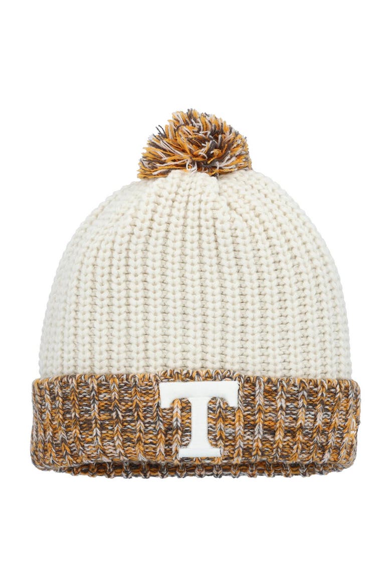 Girls Youth New Era Cream Tennessee Volunteers Fresh Cuffed Knit Hat with Pom, Main, color, Cream