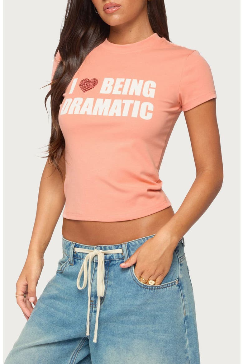 I Heart Being Dramatic Graphic T-Shirt, Alternate, color, ORANGE