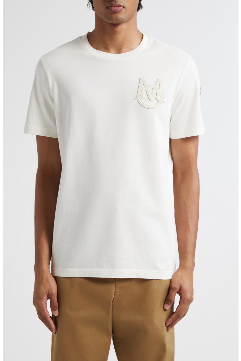 Monogram Logo Cotton T-Shirt, Main, color, BRIGHT WHITE