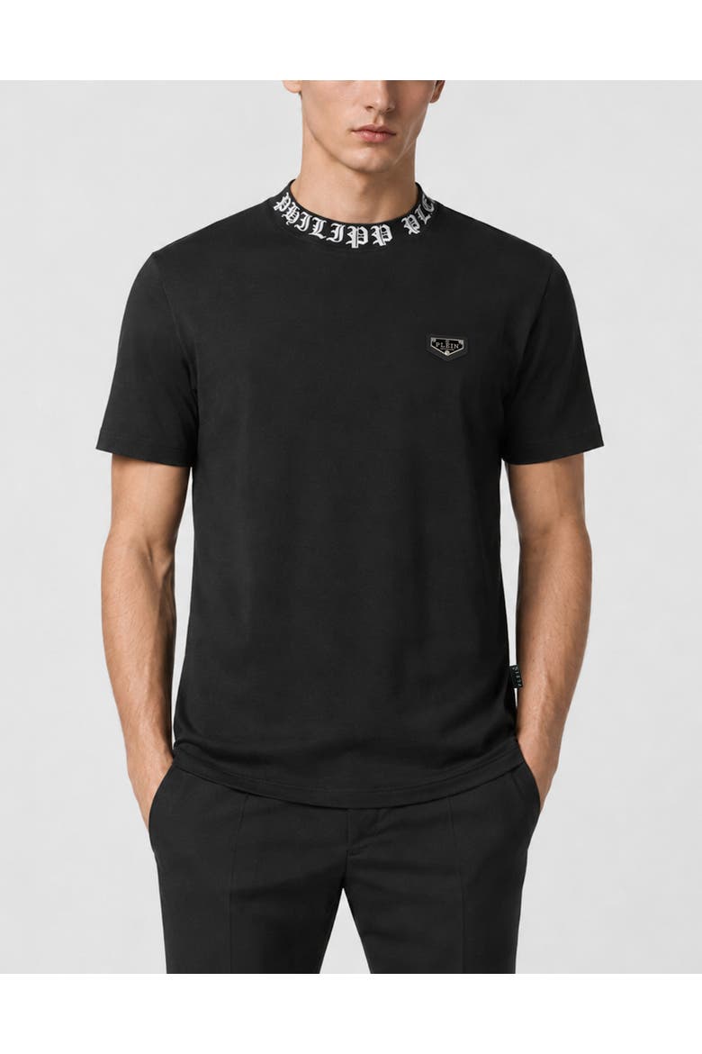 T-Shirt Round Neck Ss Men, Main, color, black