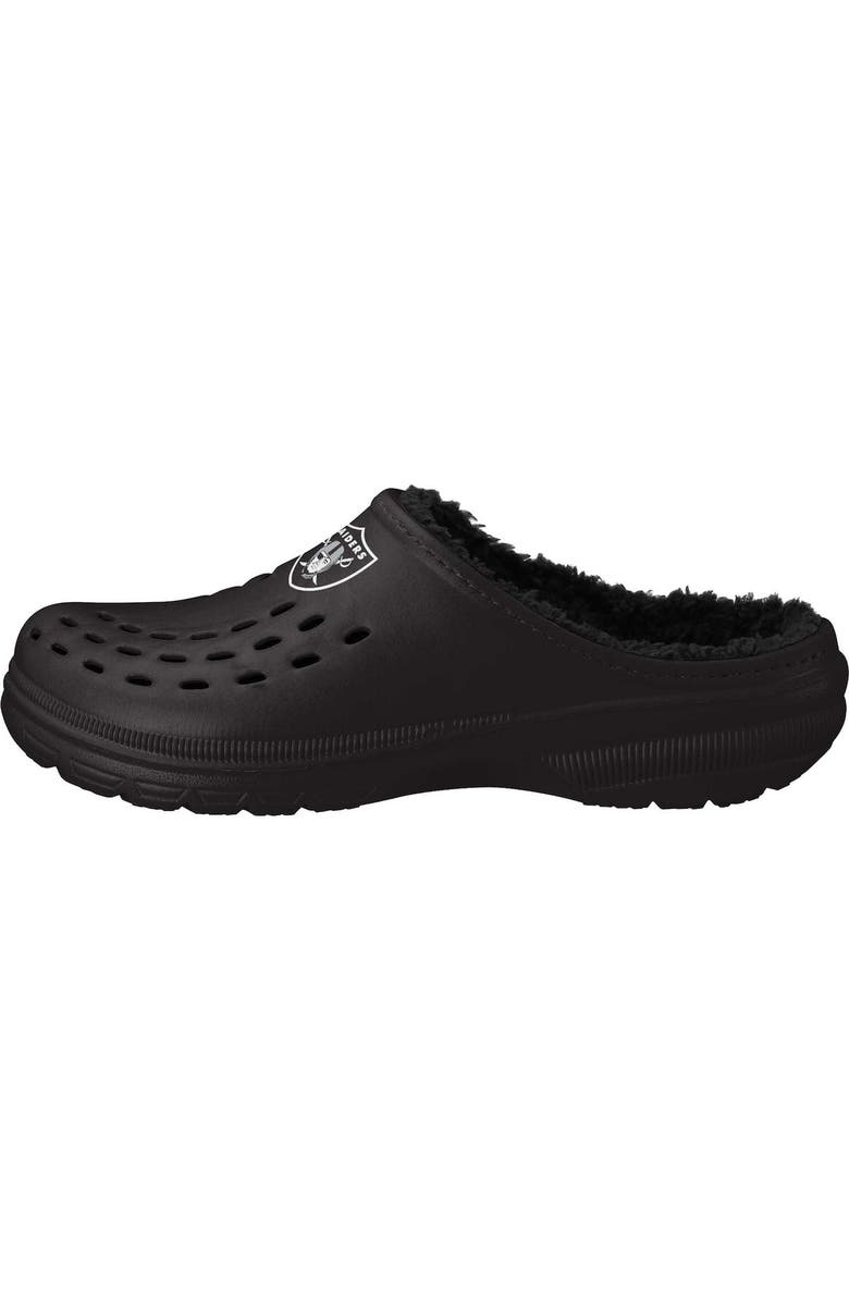 FOCO Men's FOCO Las Vegas Raiders Big Logo Sherpa-Lined Clog Slippers, Alternate, color,