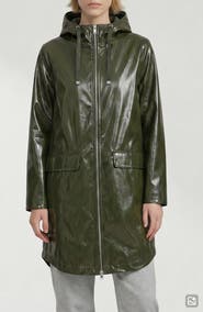 Noize Janae Coated Vinyl Hooded Raincoat