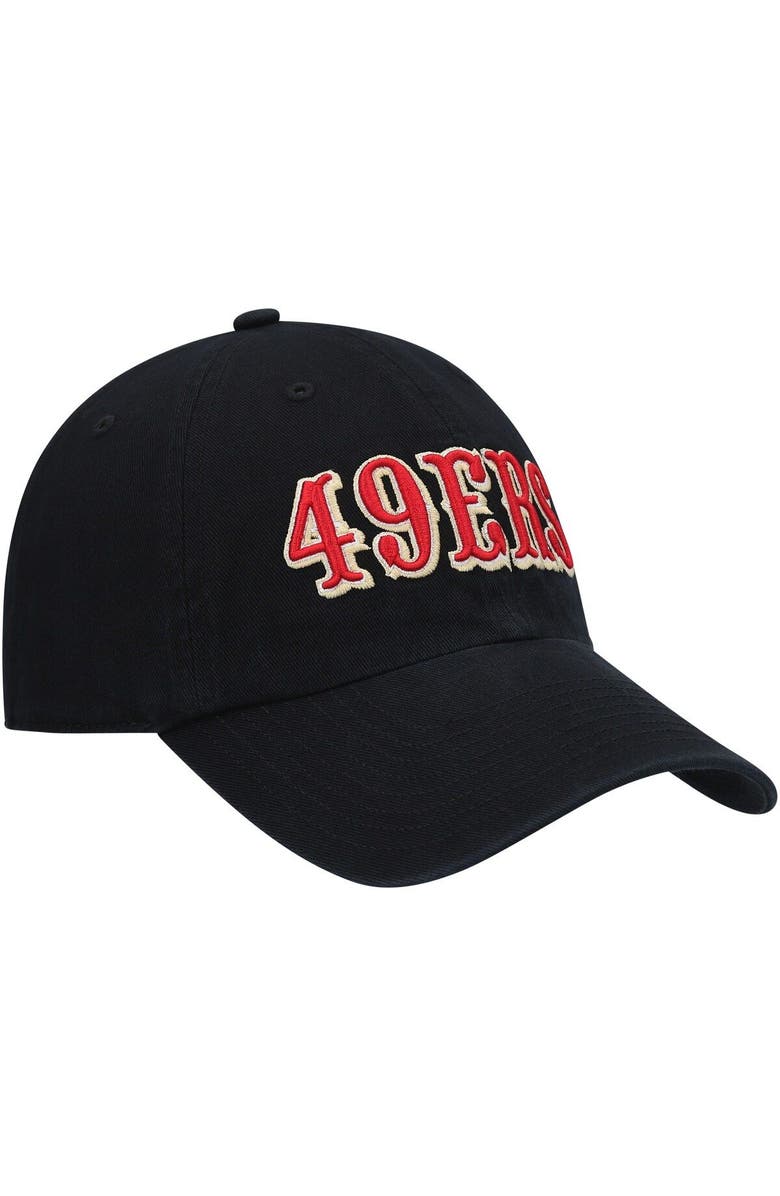 '47 Men's '47 Black San Francisco 49ers Clean Up Script Adjustable Hat, Alternate, color, Black