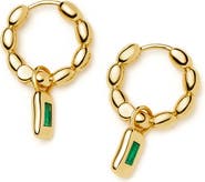 Missoma Molten Stone Baguette Hoop Earrings