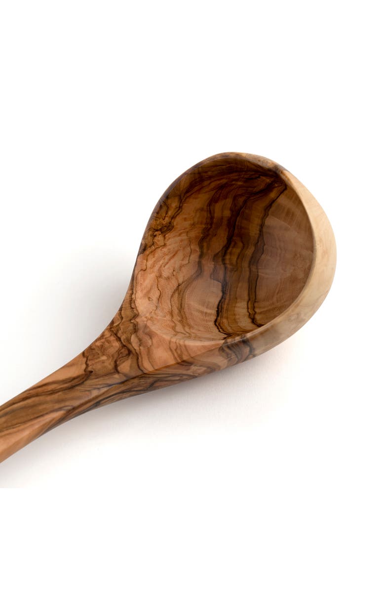 Berard Handcrafted Olive Wood 14-Inch Ladle, Alternate, color, Brown