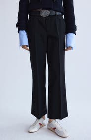 MANGO Low Rise Cropped Trousers