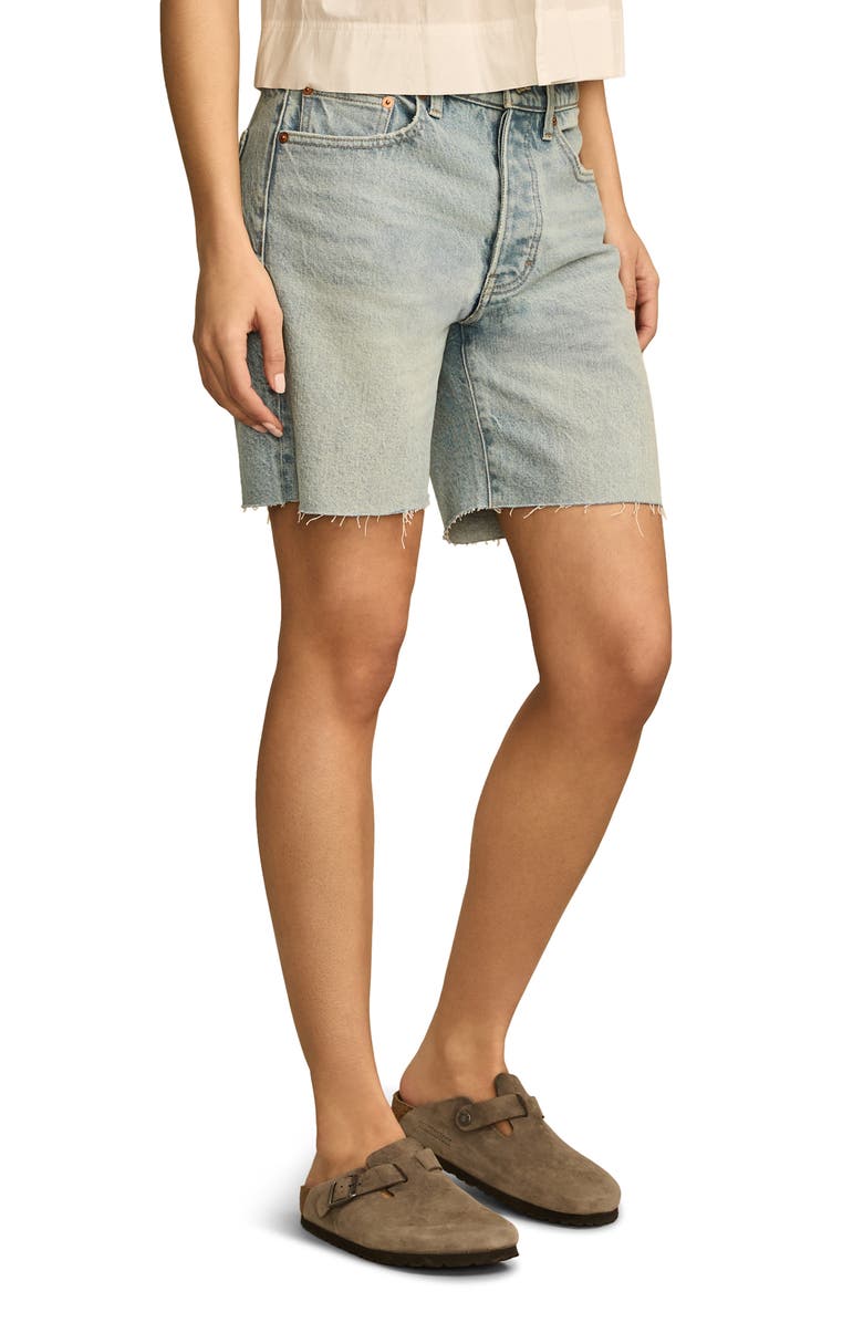 Lucky Brand '90s Loose Cutoff Denim Shorts, Alternate, color, Halo Effect Wash