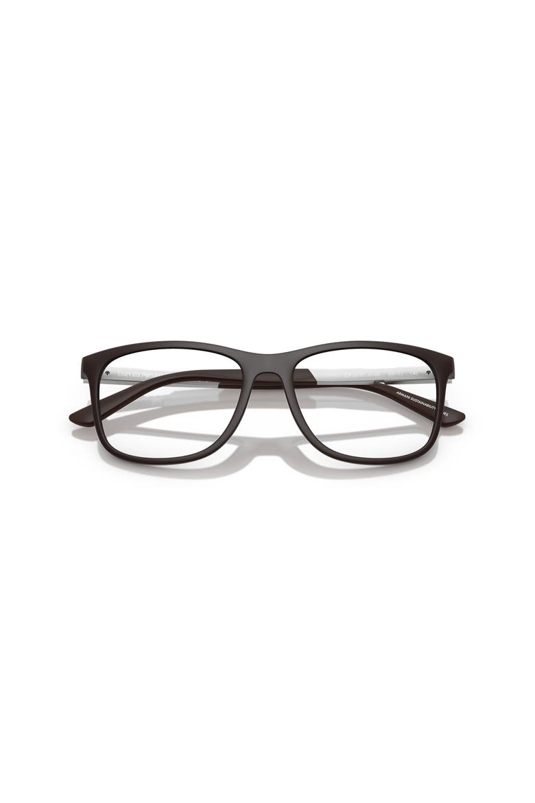 53mm Rectangle optical glasses, Alternate, color, Brown