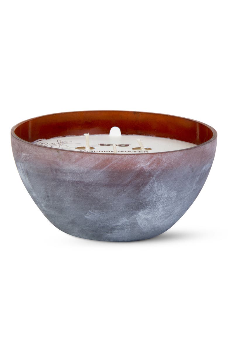 tag Sunset Jasmine Water Flower Petals Soy Candle Burnt Sienna, Main, color, Orange