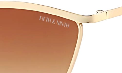 Fifth & Ninth Devon 57mm Polarized Cat-eye Sunglasses In Brown