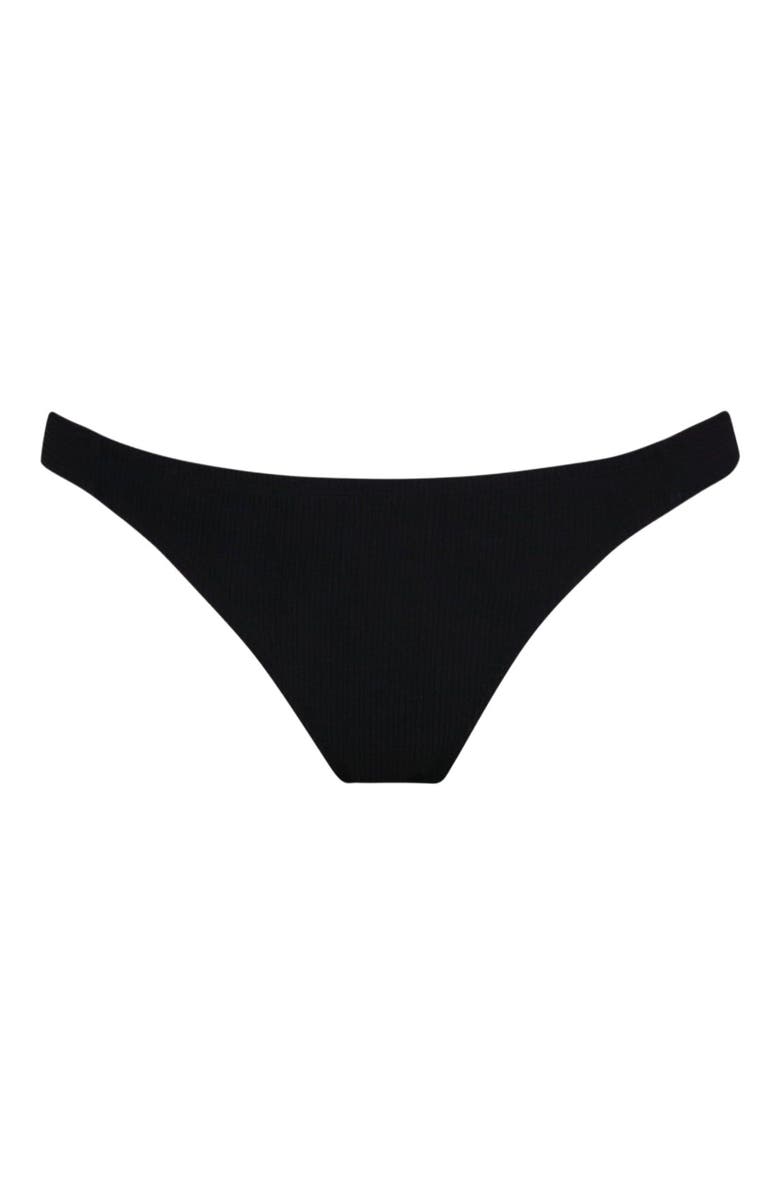 Pacifica by Sunsets Tate Tab Side Bikini Swim Bottoms, Alternate, color, Black Pacifica Rib