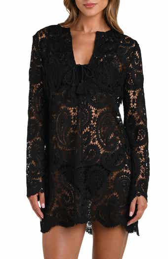 Ansley Paisley Long Sleeve Cover-Up Dress