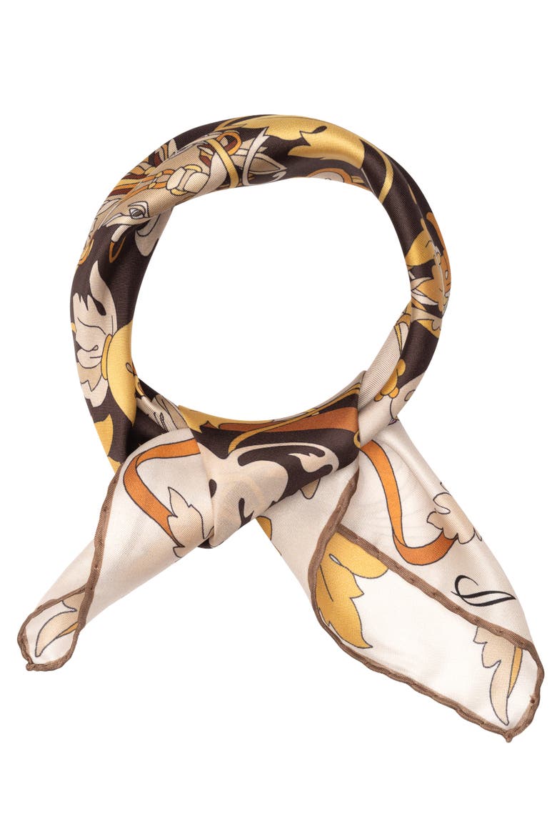 Elena - Silk Bandana, Alternate, color, Autumn Browns