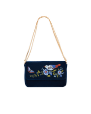 Fable England Sophia Nightingale Embroidered Velvet Clutch